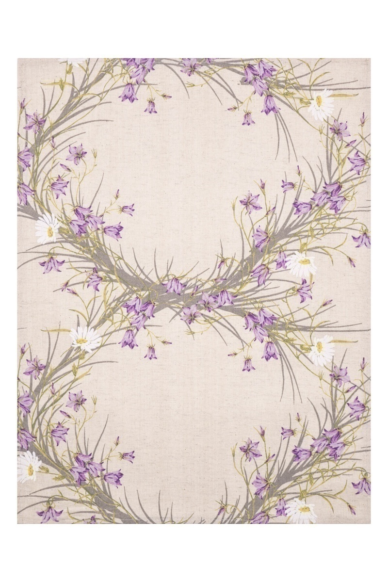 Полотенце полулен (ГП) 278 Колокольчики (сирень) - 45/60