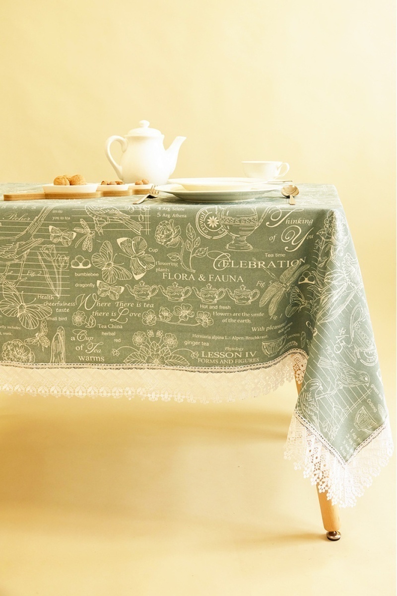Скатерть с кружевом 045 Версаль (ментол) (вид 4)