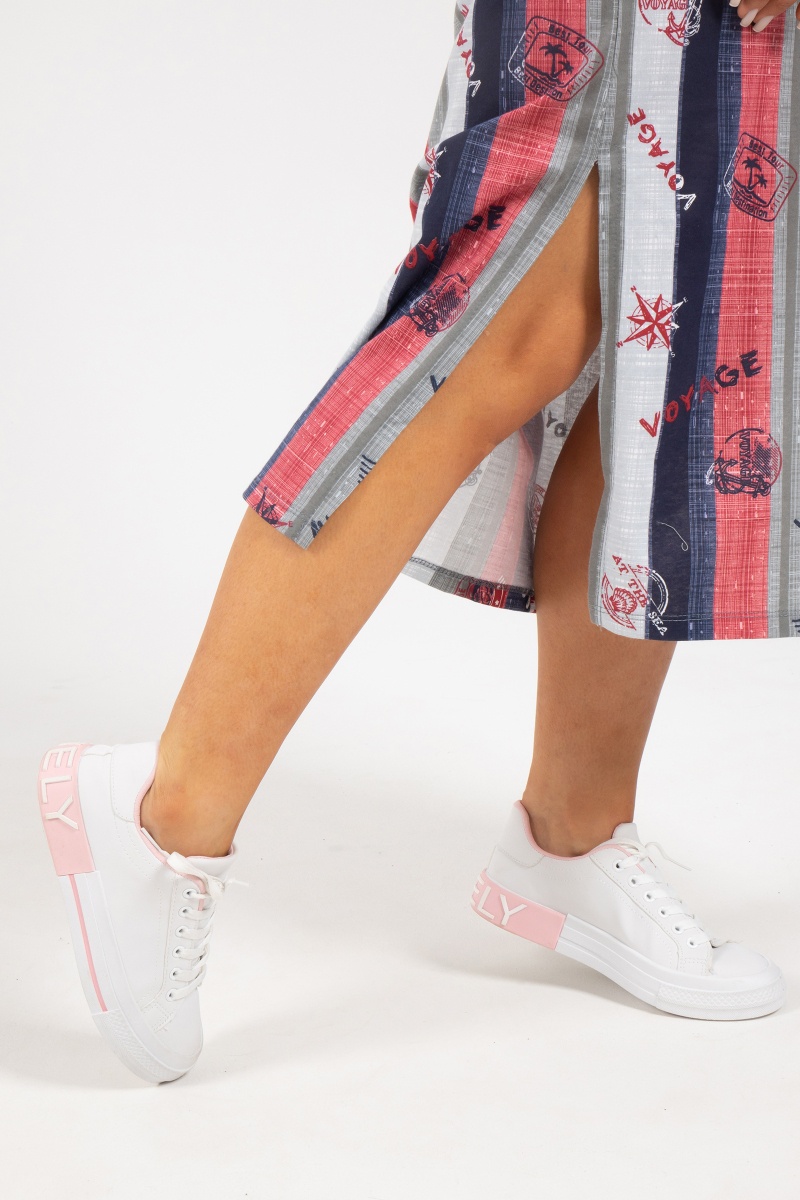 (СК) Платье "Полоса" сангрия