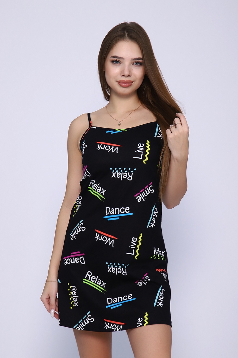 (ВНЛ) Сорочка 88039 (черный)