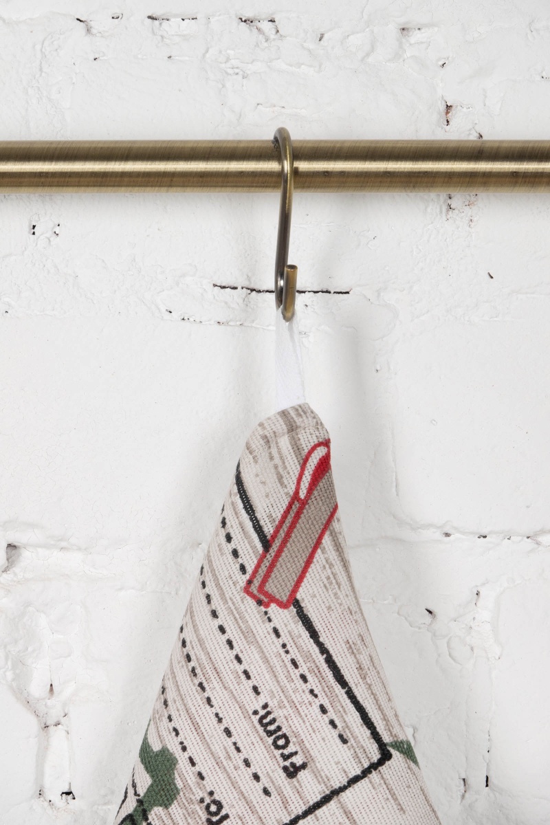 Набор полотенец рогожка (Пром) 263 Мужские радости (сине-красный) - 3 шт - 45х60 см