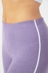 (СК) Бриджи женские с лампасами "Слим" лаванда меланж