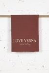 Полотенце с вышивкой Love Vesna вафельное 45/60 цв. 001 Шоколад (240 гр)