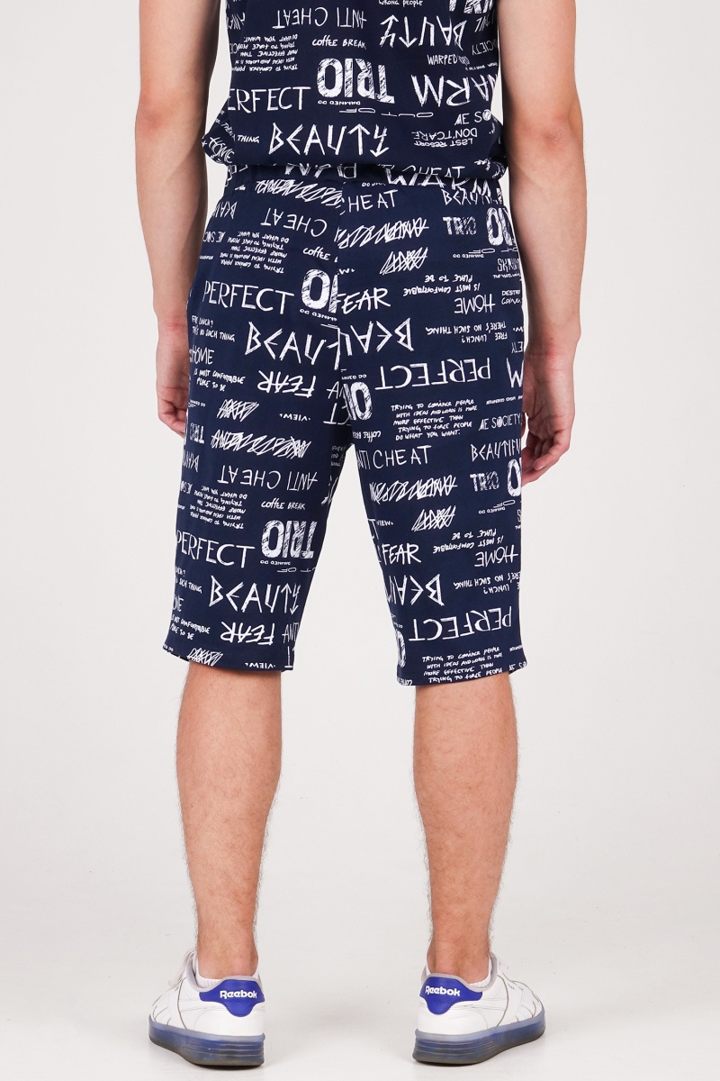 (СК) Шорты мужские "Спорт" чернильный, надпись