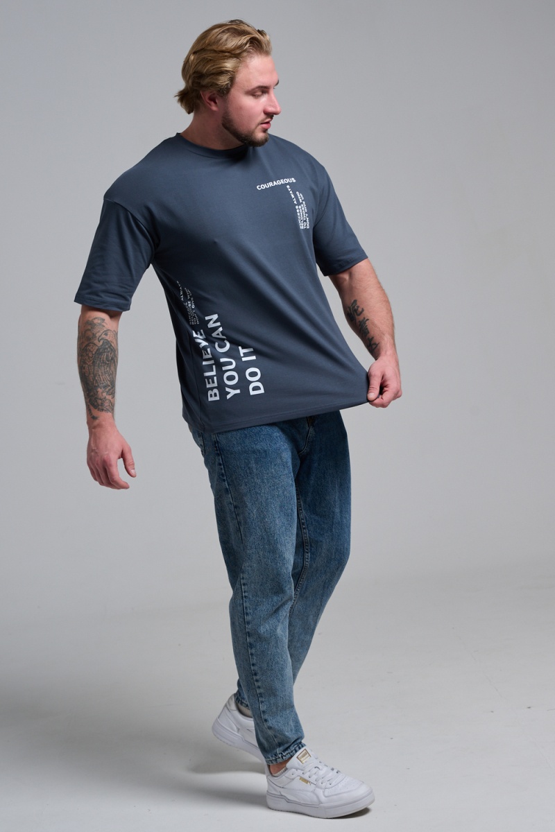 (ВНЛ) Футболка 8570 (графит+смелый)