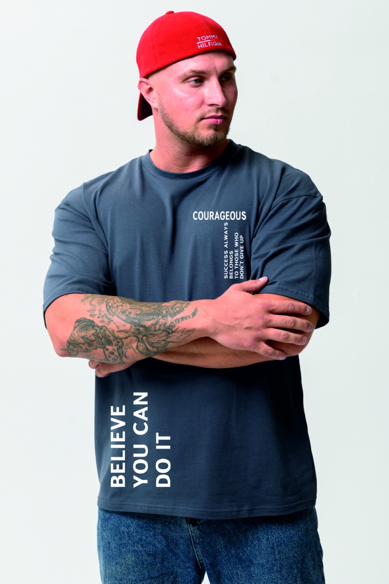 (ВНЛ) Футболка 8570 (графит+смелый)