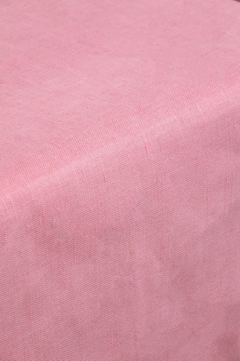 Скатерть с кружевом полулен 019 Розовый (однотон) (вид 7)