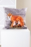 Декоративная наволочка на молнии "Лисята"