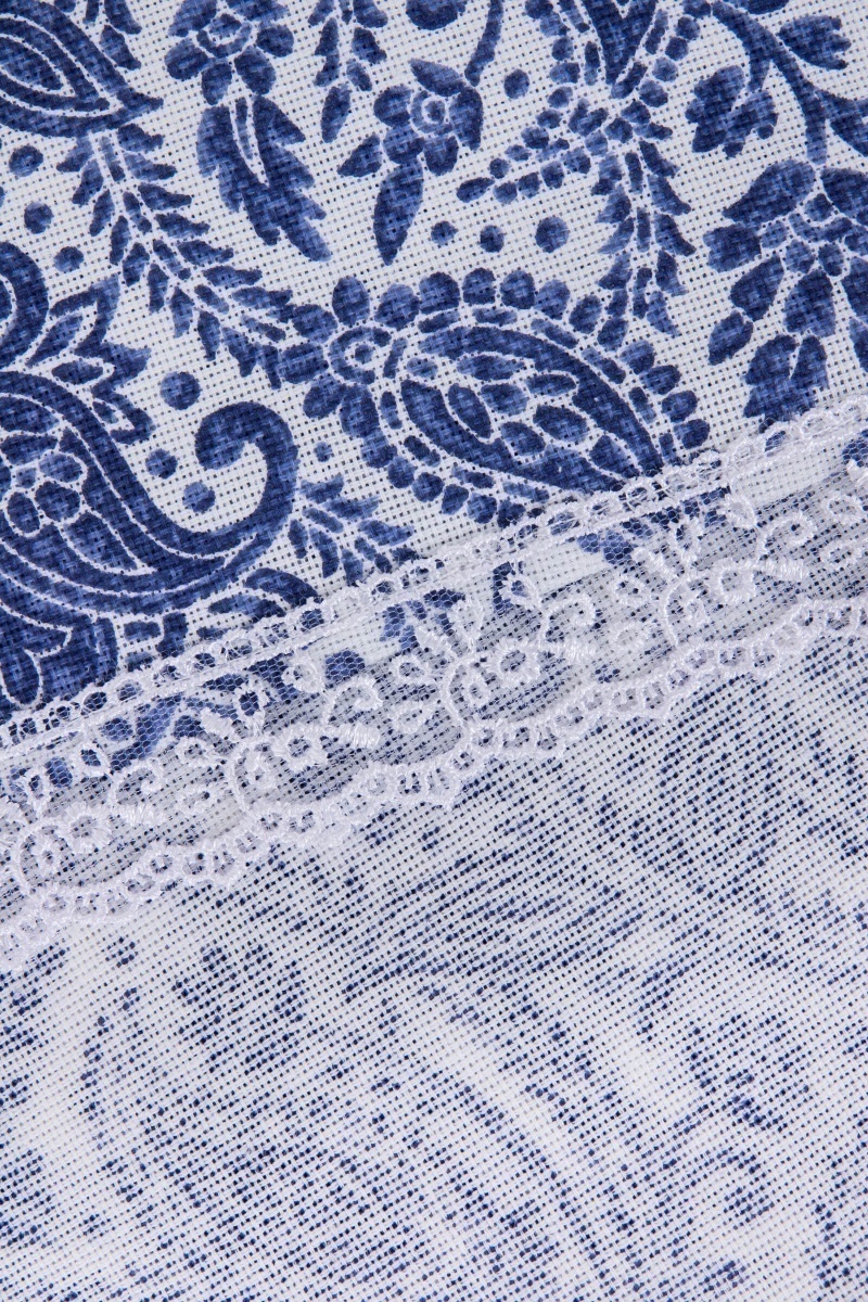 Скатерть с кружевом 025 Персия (синий) (вид 5)