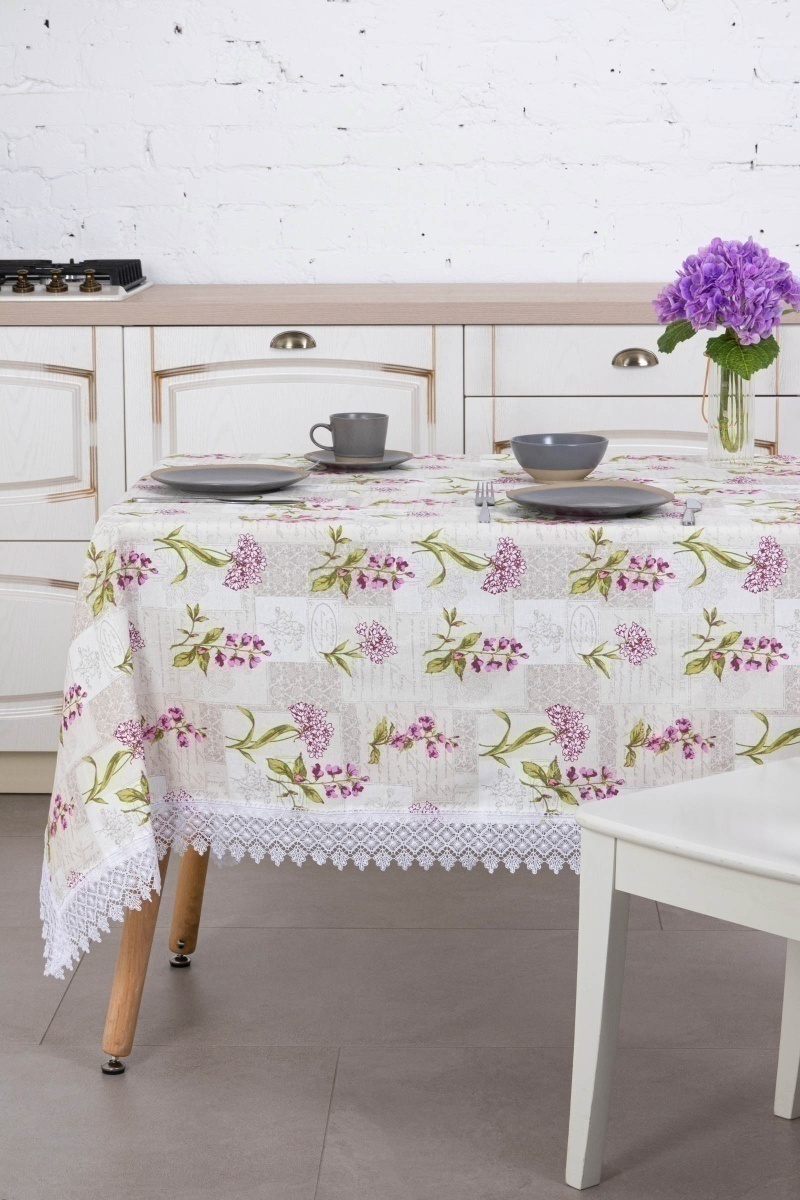 Скатерть с кружевом 021 Горные травы (вид 3)