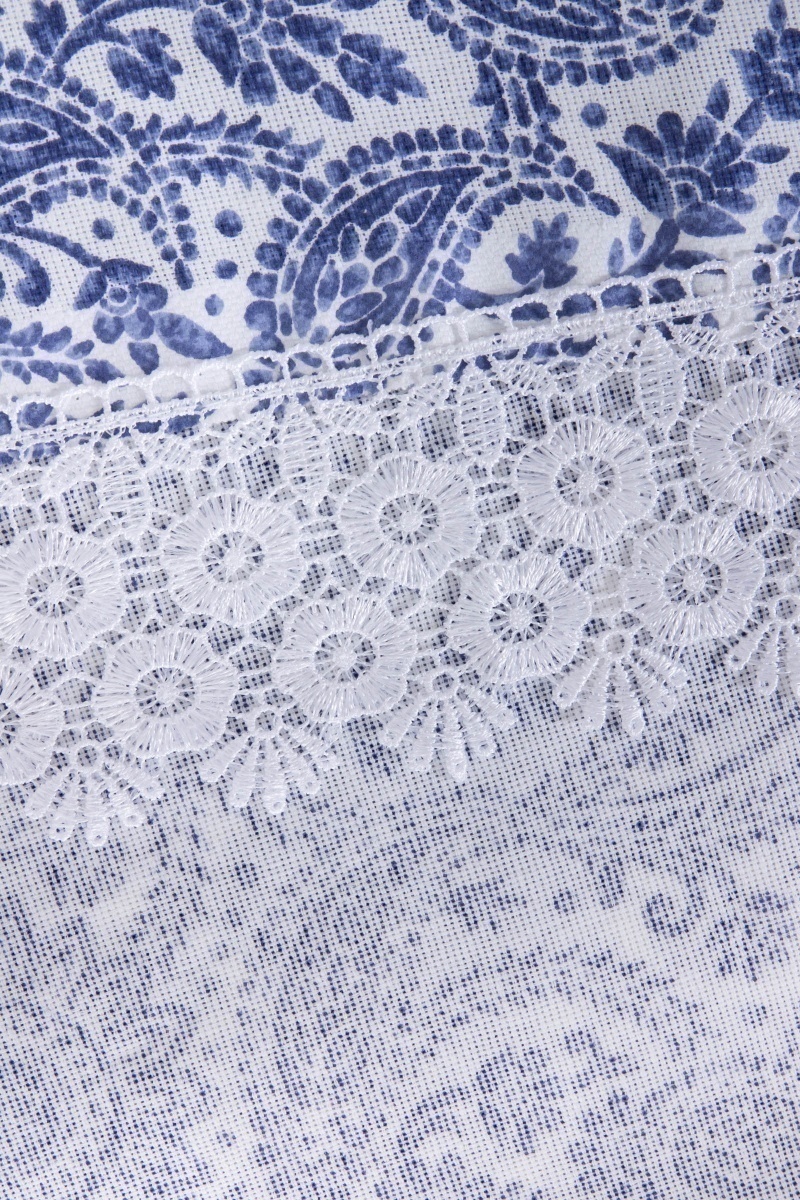 Скатерть с кружевом 042 Персия (синий) (вид 9)