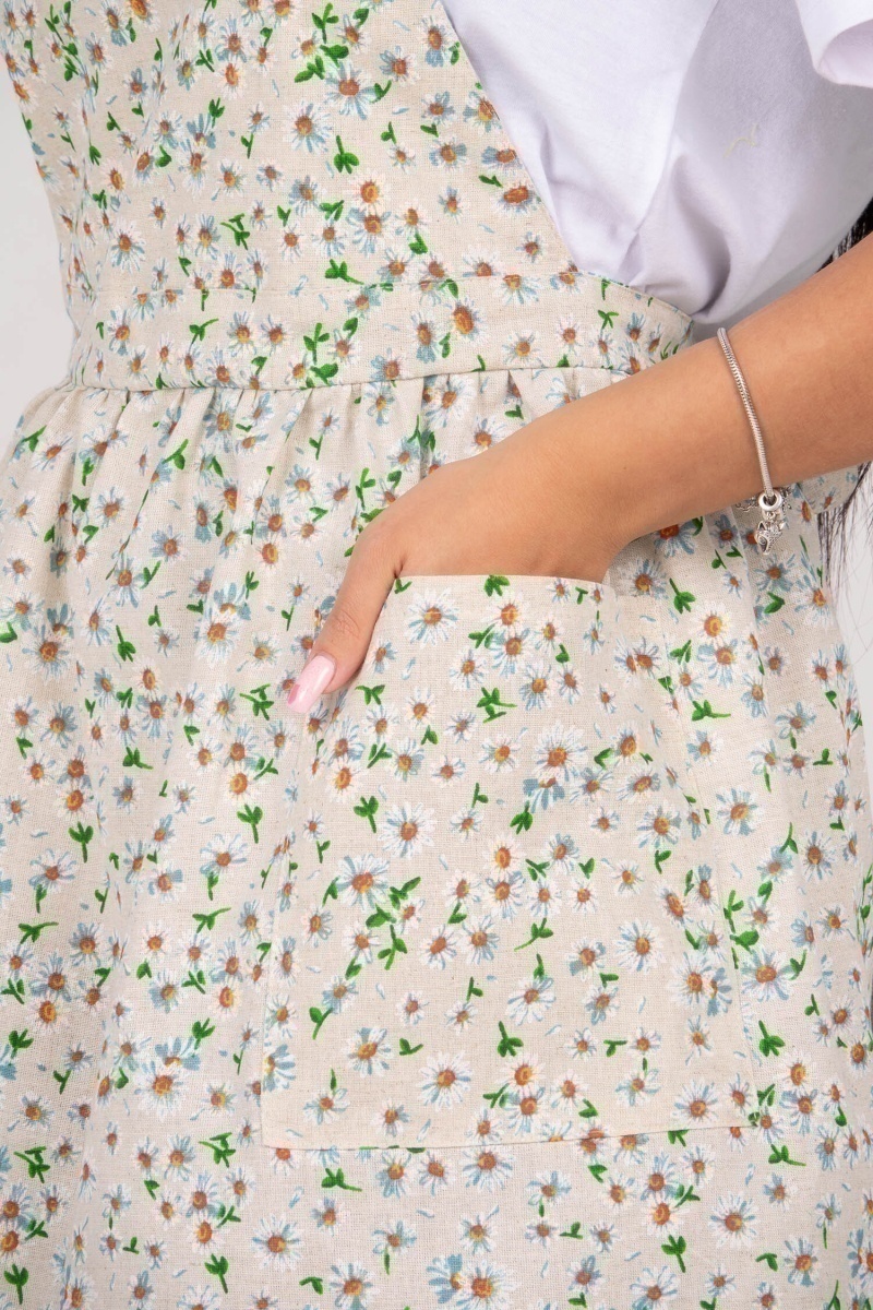 Фартук (ГОС) "Лили" (россыпь ромашек), 030 полулен