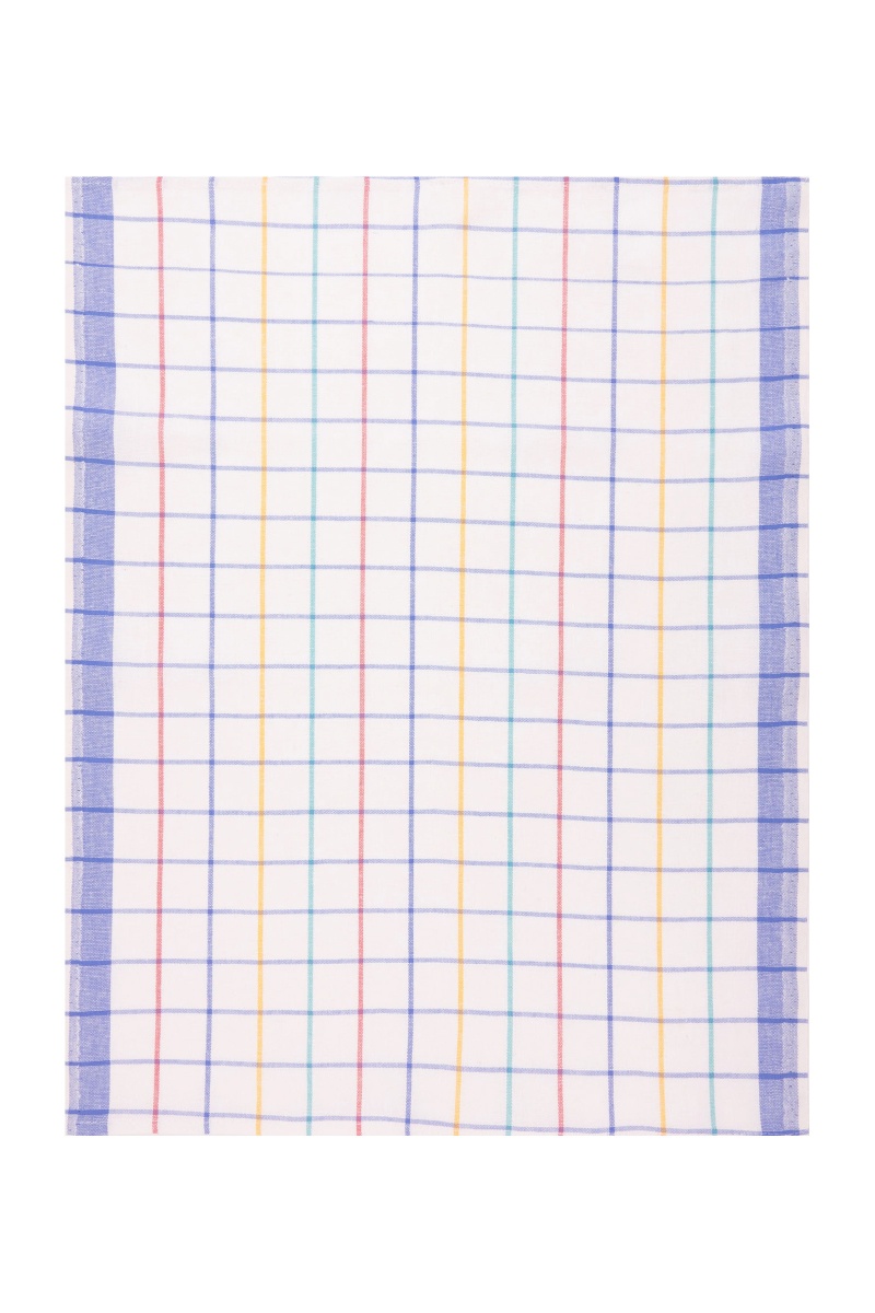 Полотенце полулен (ТЛ) 323 Разноцветная клетка (василек) - 50/65