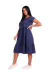 Платье с пуговицами и сборкой - Шанталь clover - синий