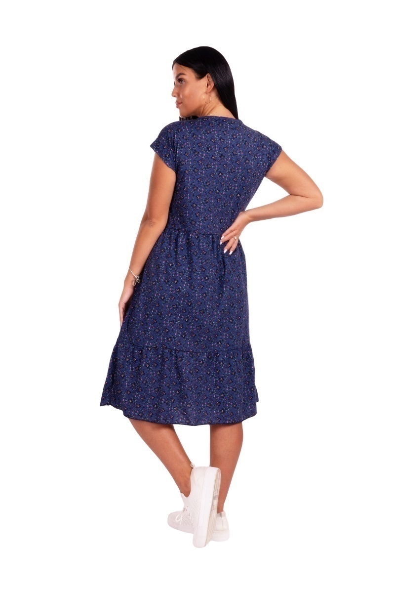 Платье с пуговицами и сборкой - Шанталь clover - синий