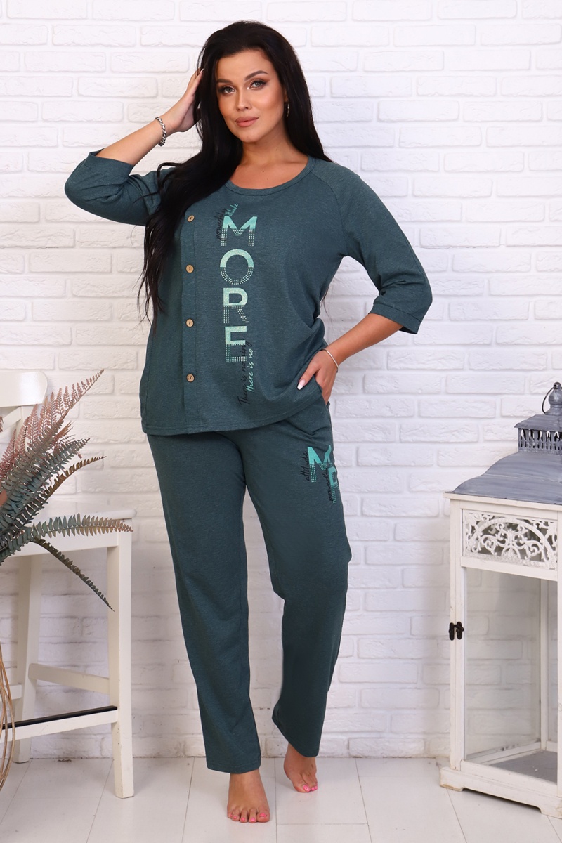 Костюм с брюками 12599 (изумруд)