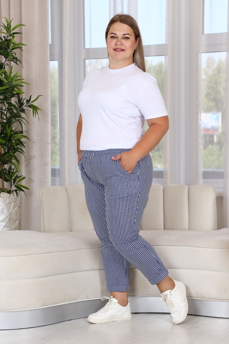 Брюки 9154 (полоса джинс)