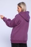 Худи женское на молнии - ZIP - 649 - ежевика