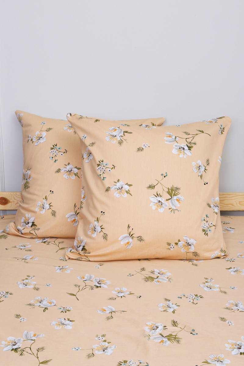 Наволочка сатин Анемон (песочный)