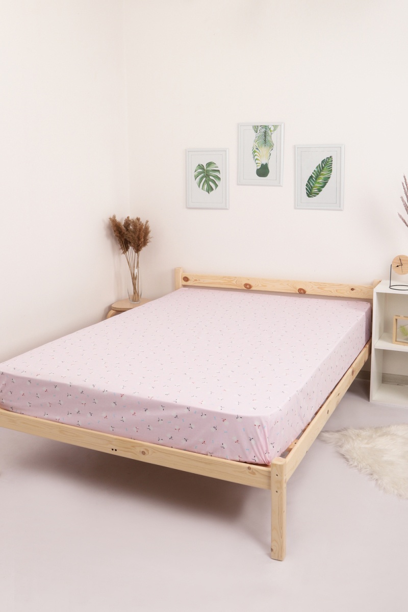 Простыня перкаль Розовое поле (розовый)