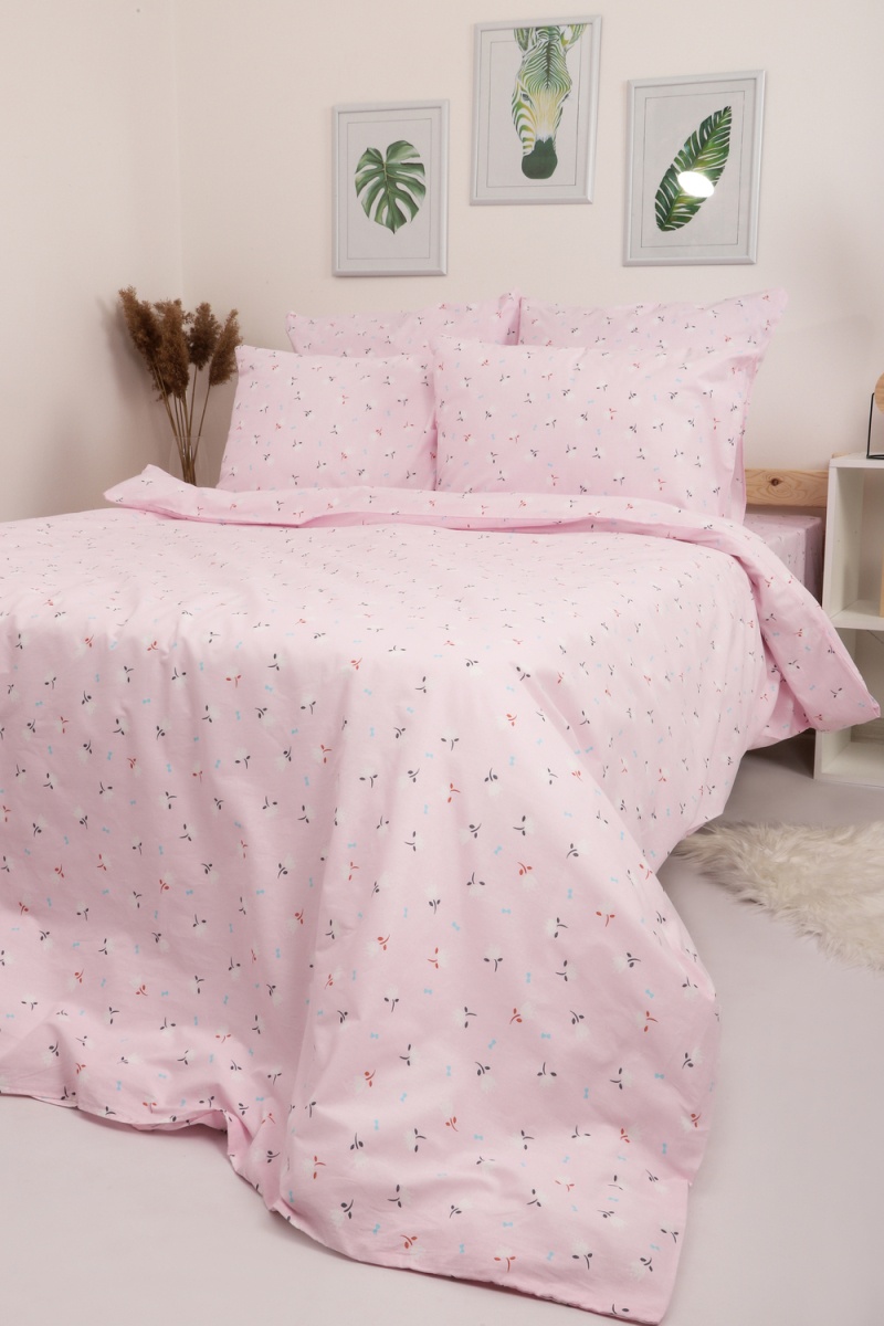 Простыня перкаль Розовое поле (розовый)