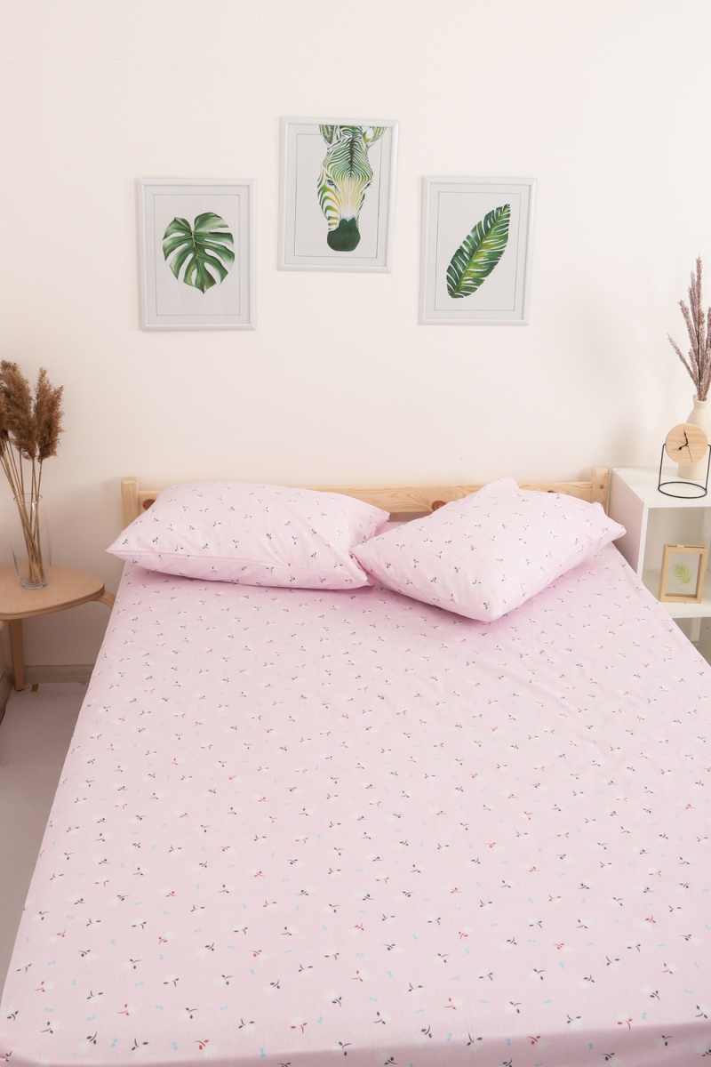 Простыня перкаль Розовое поле (розовый)