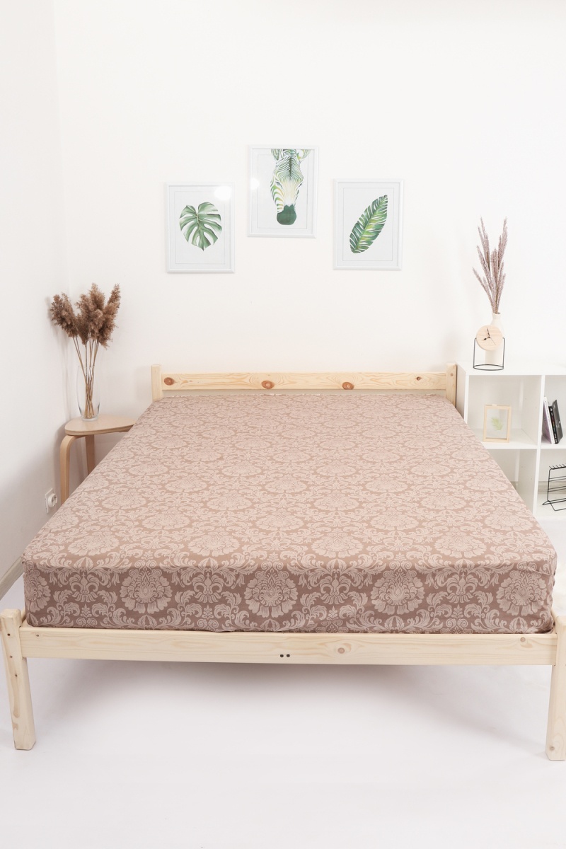 Простыня перкаль Ренессанс (коричневый)