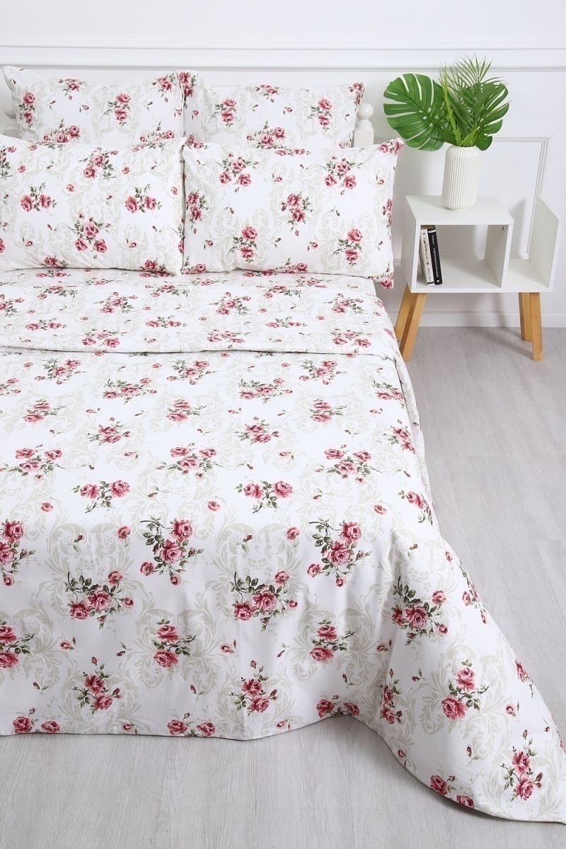 Простыня на резинке бязь ГОСТ Гобелен (белый)