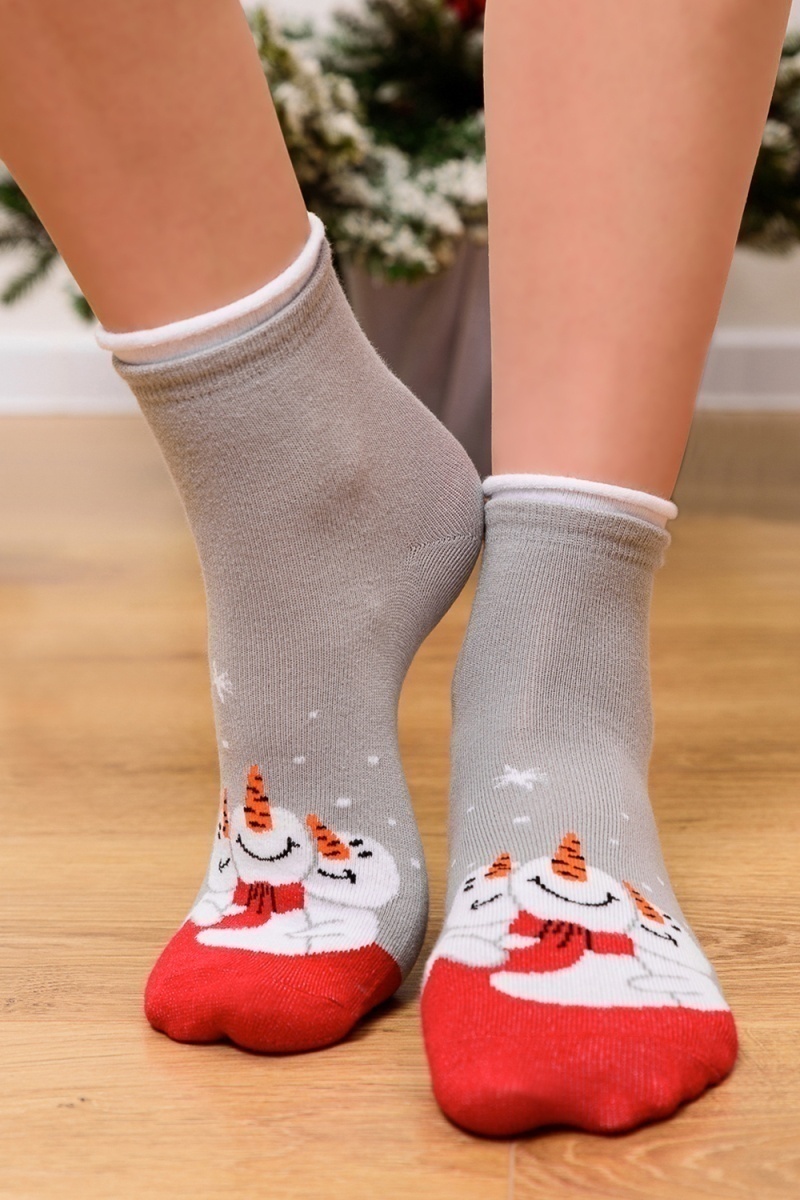 Носки стандарт Снеговики (в ассортименте)