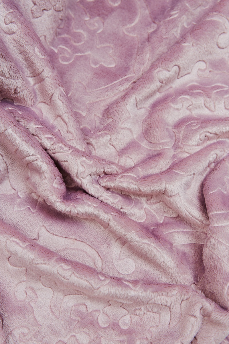 Плед велсофт ST-358 Узор-Сирень (сиреневый)