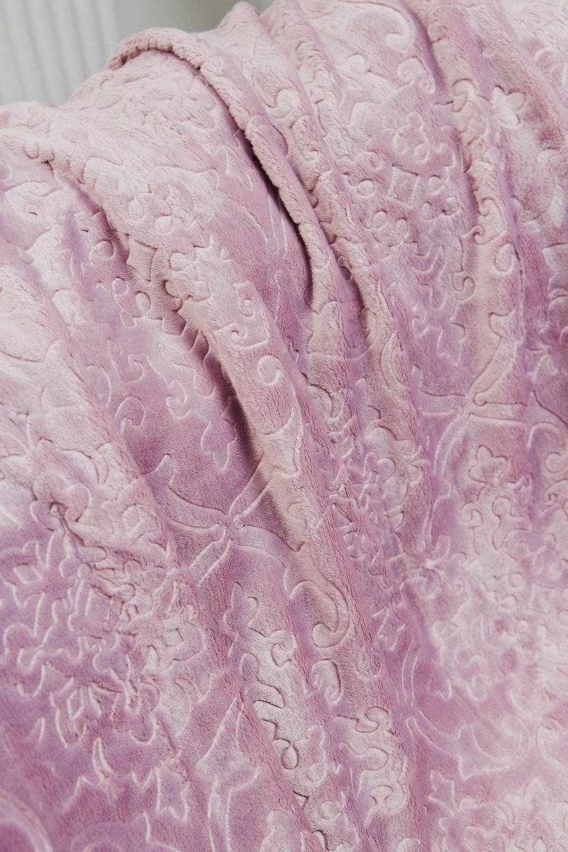 Плед велсофт ST-358 Узор-Сирень (сиреневый)