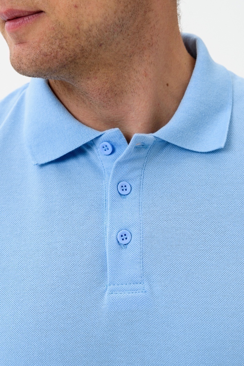 Футболка 14401 поло (светло-голубой)