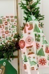 Полотенце кухонное Новогодняя мозайка (зеленый)