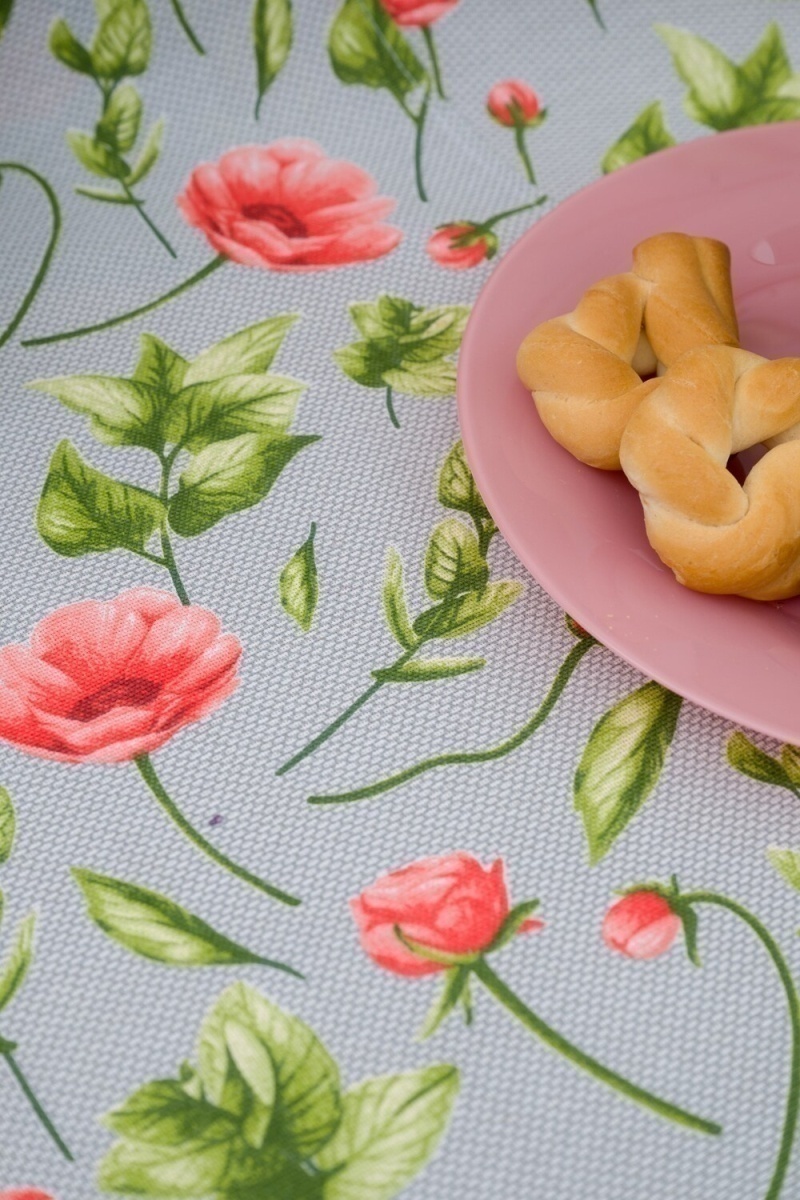 Скатерть Маки (серый)