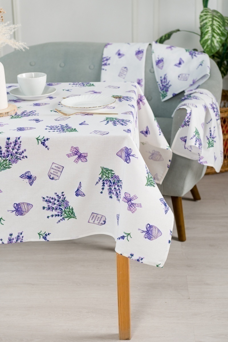 Полотенце кухонное Сиреневая дымка (белый)