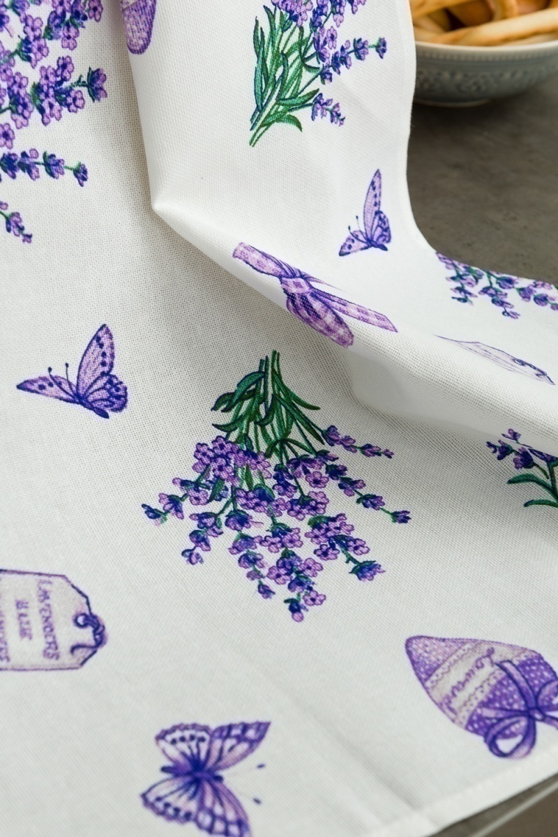 Полотенце кухонное Сиреневая дымка (белый)