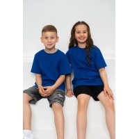 Детская футболка 7453 однотонная (индиго)