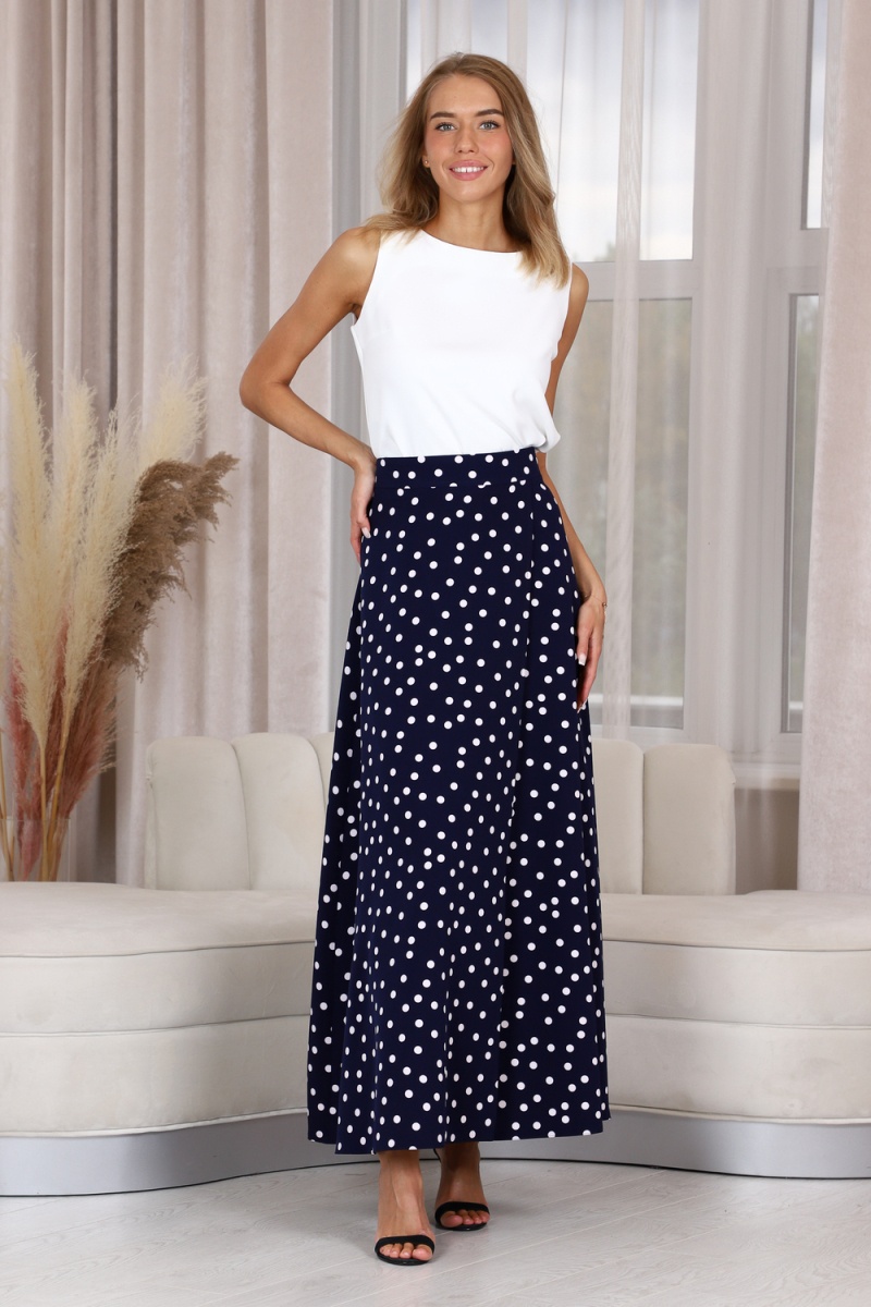 Юбка Ю030 (синий, белый)