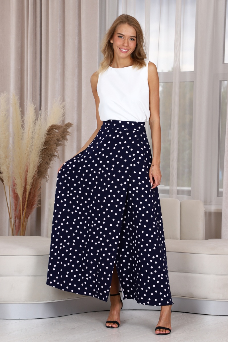 Юбка Ю030 (синий, белый)