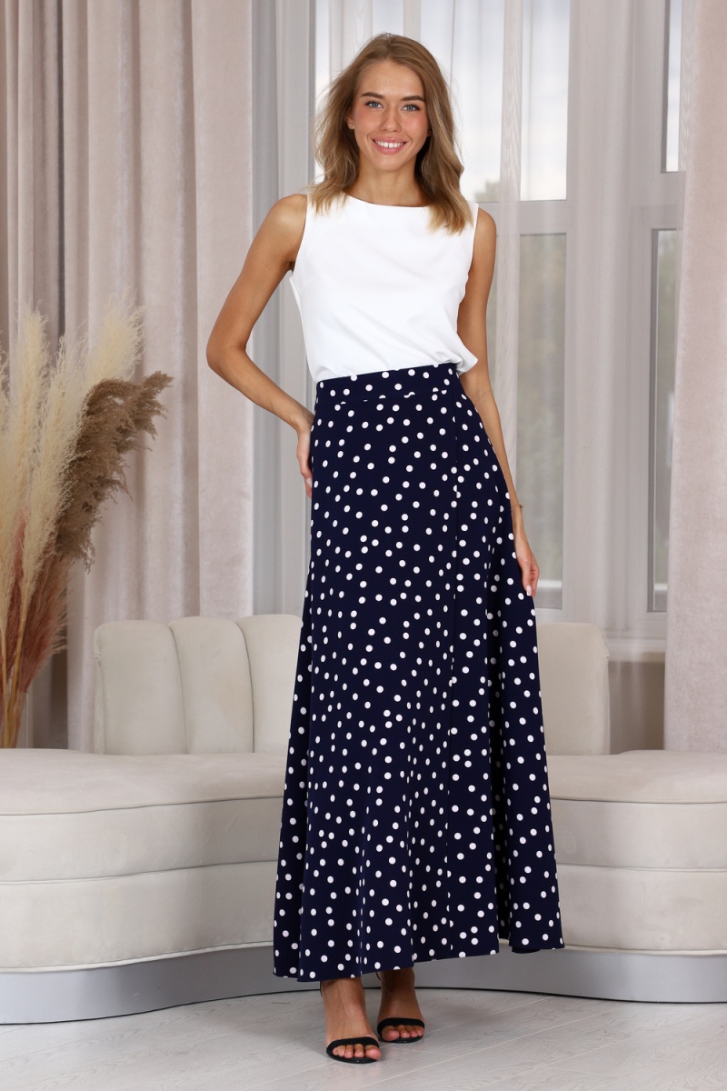 Юбка Ю030 (синий, белый)