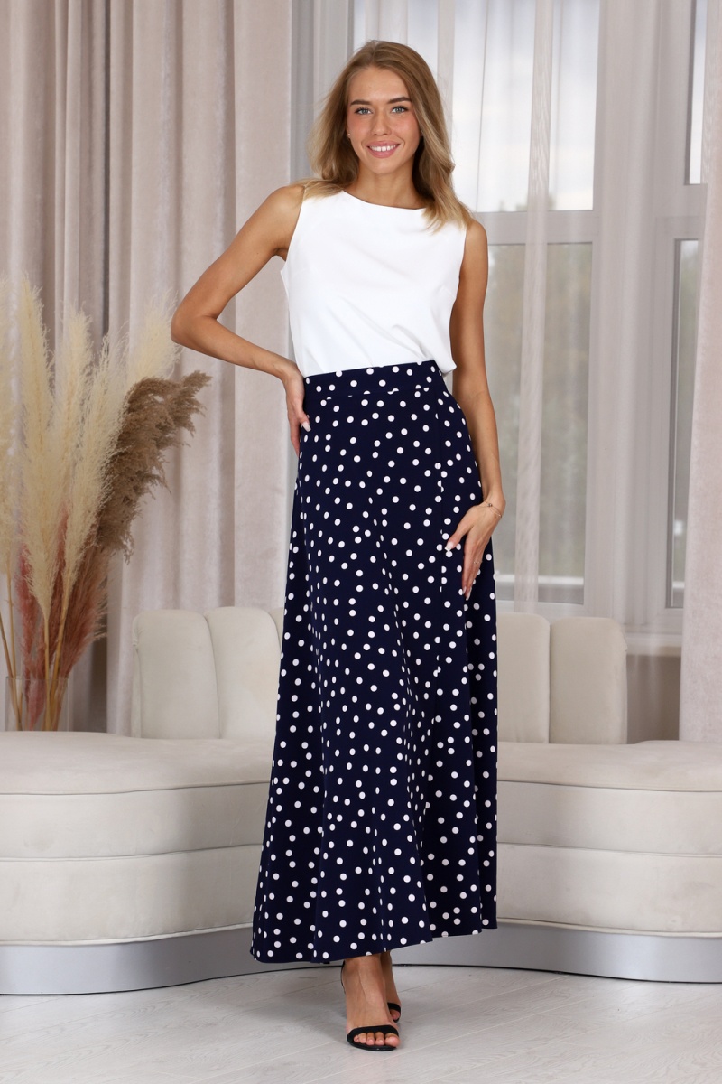 Юбка Ю030 (синий, белый)