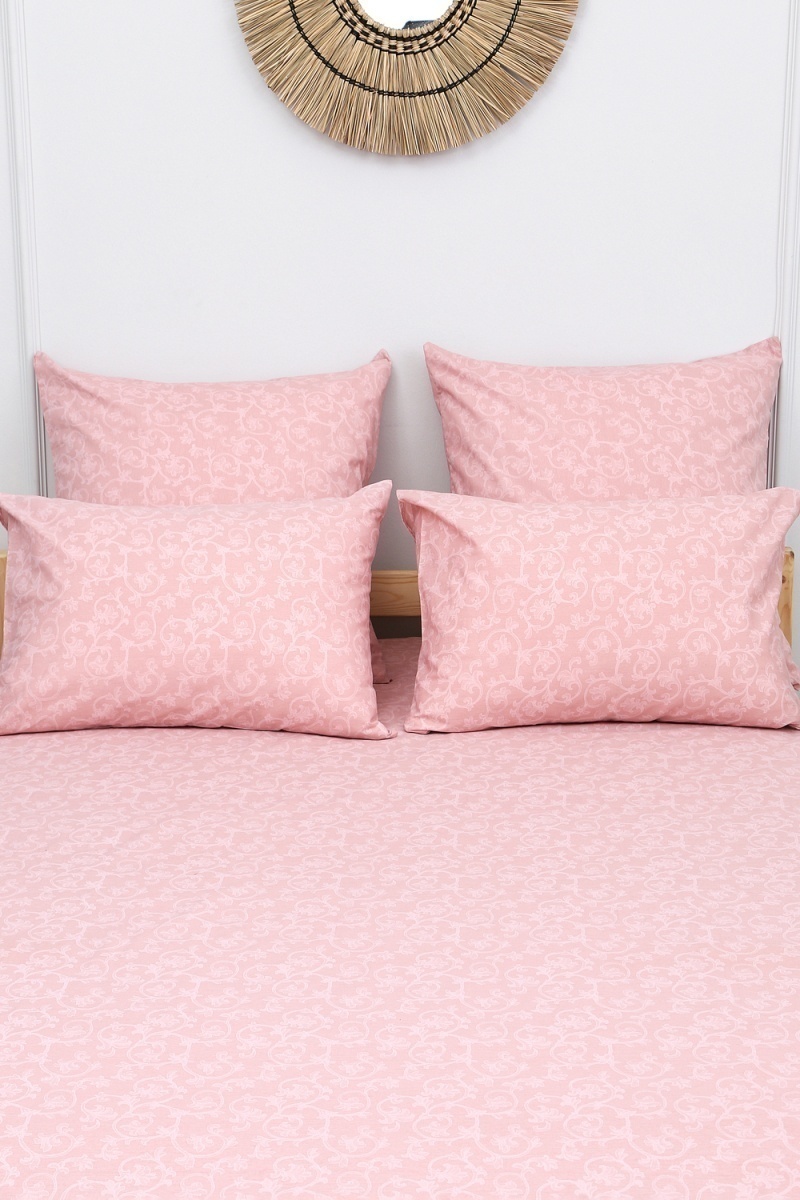 Простыня на резинке поплин Вероника-компаньон (пыльная роза)