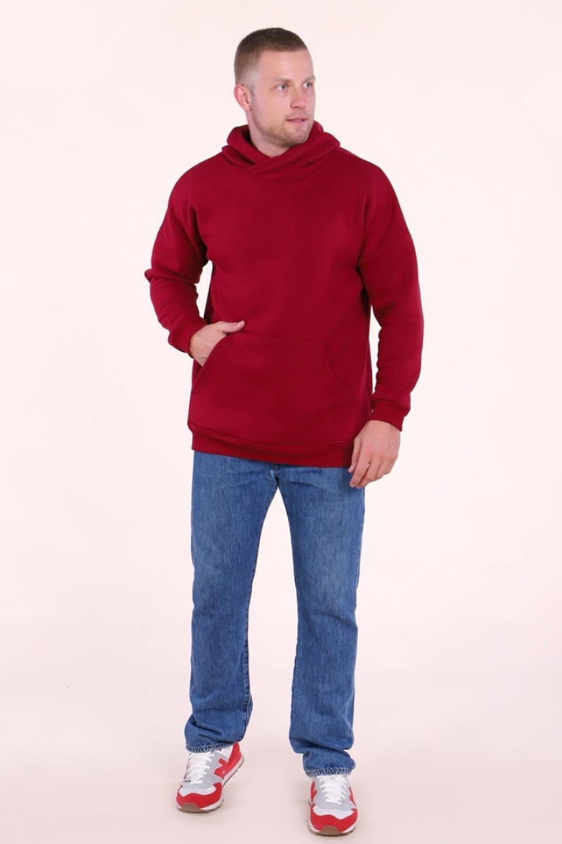 Худи с начесом - Rocky - 898 - бордо