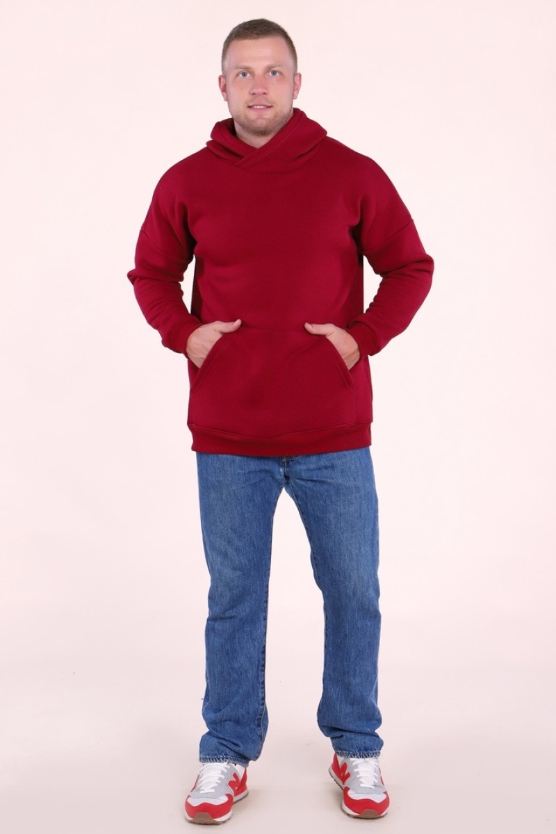 Худи с начесом - Rocky - 898 - бордо