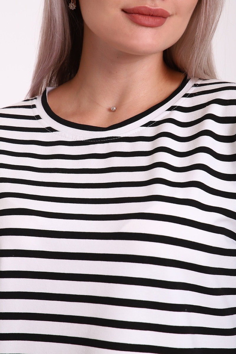 Свитшот в полоску - Лонгслив - 731 - черный