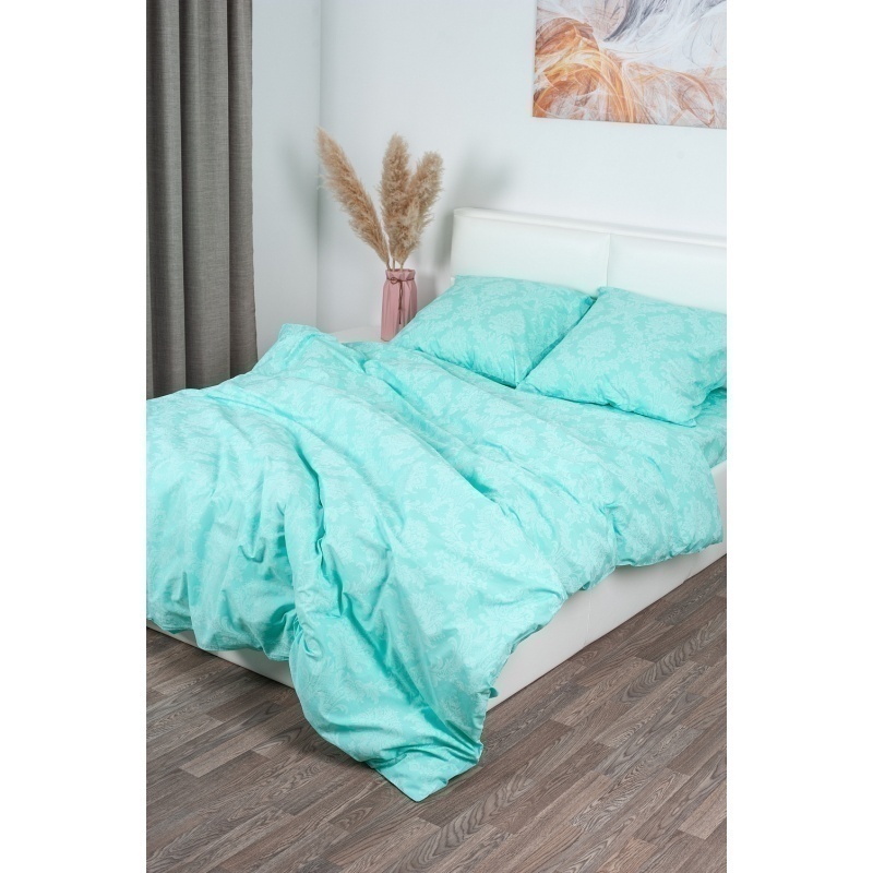 КПБ "МИЛАН" поплин-жаккард "Бирюза"