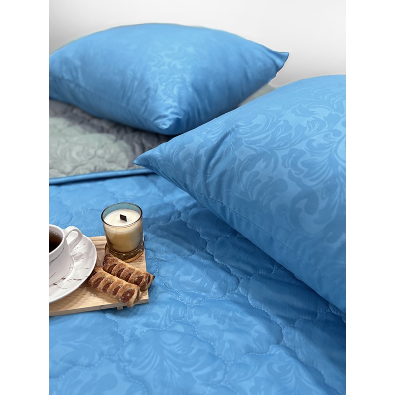 КПБ с одеялом New Style КМ-030 голубой-серый (в ассортименте)