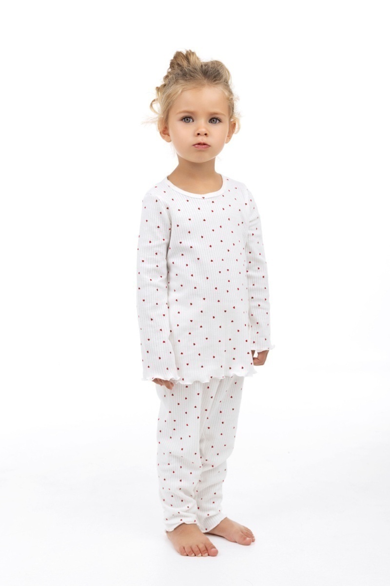 Пижама с брюками Валентинка (белый)