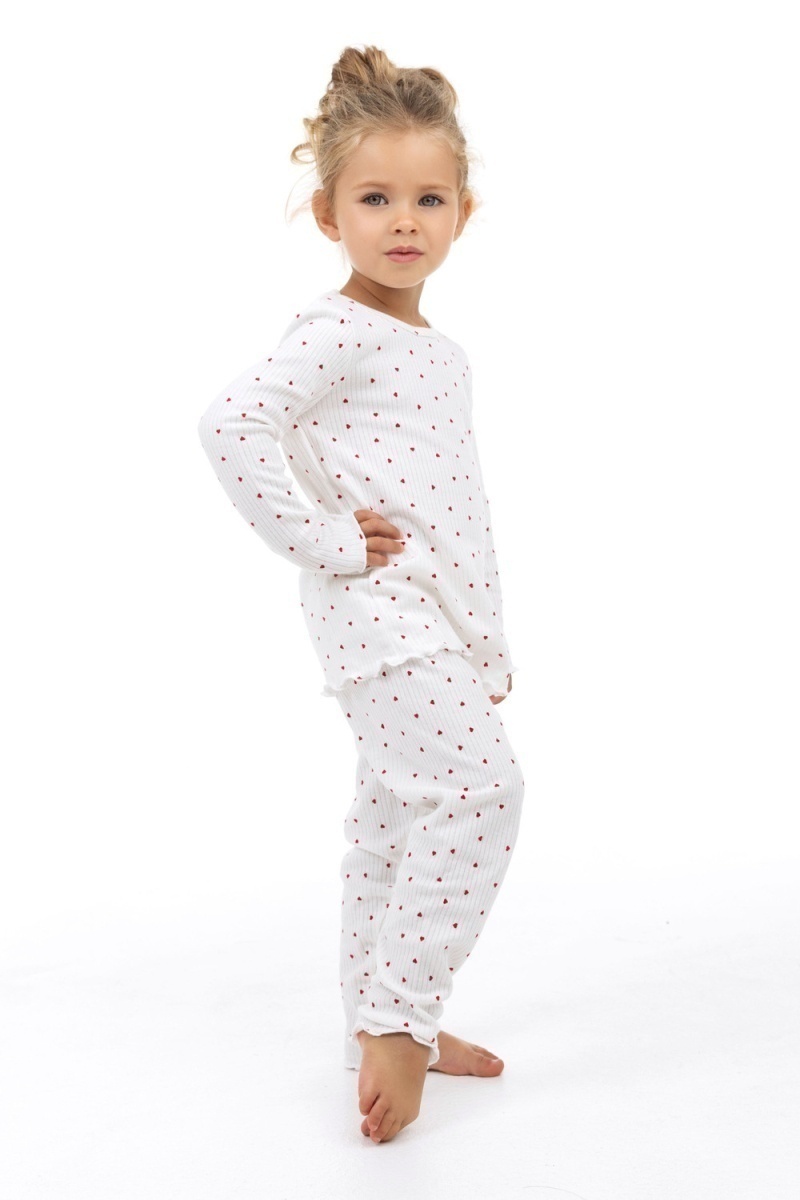 Пижама с брюками Валентинка (белый)