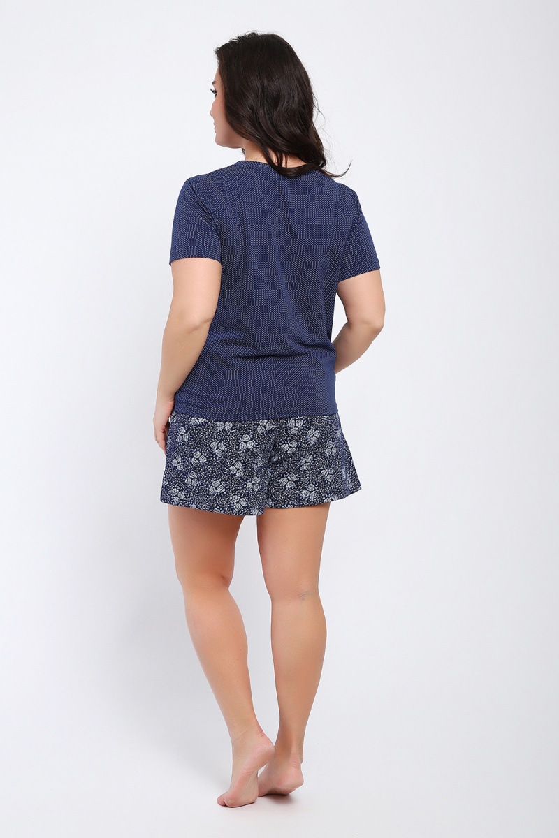 Пижама с шортами 24258 (темно-синий)